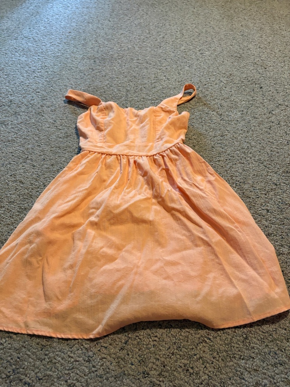 Womens Peach Sleeveless Sundress